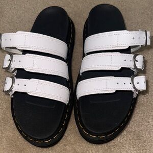 Dr. Martens White and Black Chunky Sandals